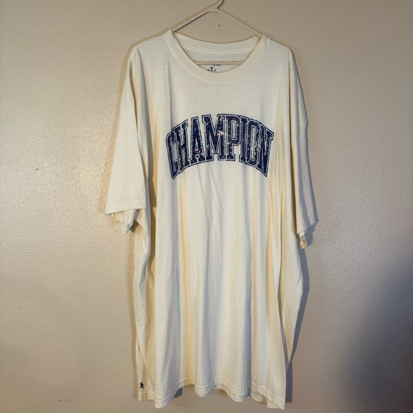 Champion Men's Off-White Graphic Tee 4XLT - Picture 1 of 6